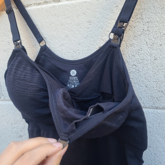 Kindred Bravely | Sublime Hands-Free Pumping & Nursing Black Tank Size S Petite - Picture 4 of 7